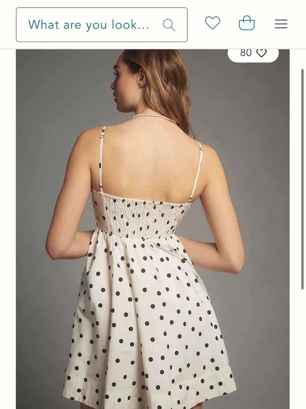 Maeve Babydoll Mini Dress Polka Dot